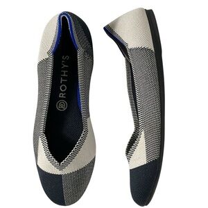 Rothy’s The Flat Captoe Black Size 8.5 Knit Round Toe Eco-Friendly Retired style